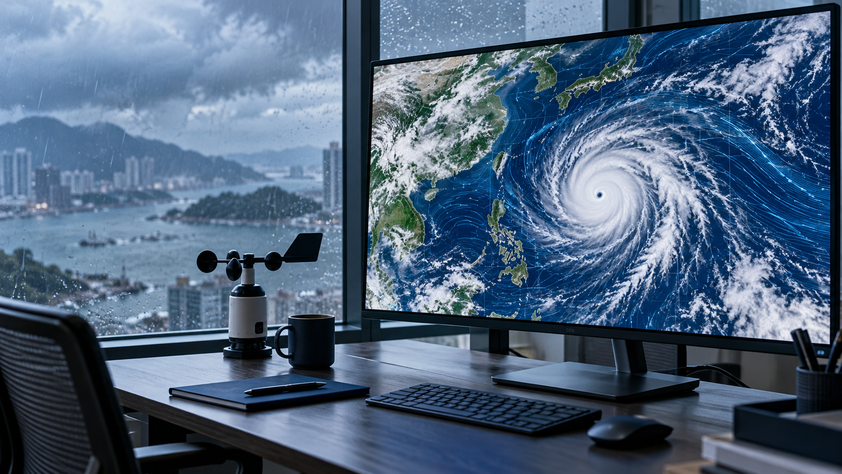 颱風假要不要放?我先偷看這 3 個網站:Windy、Zoom Earth、earth.nullschool情境示意圖